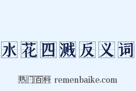 水花四溅反义词是什么意思的图片